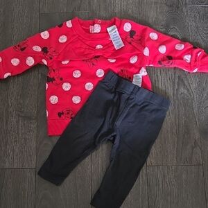 Disney Baby Red and Black Sweater